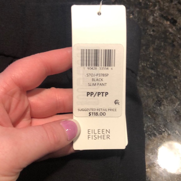 Eileen fisher black slim pant - Picture 2 of 10